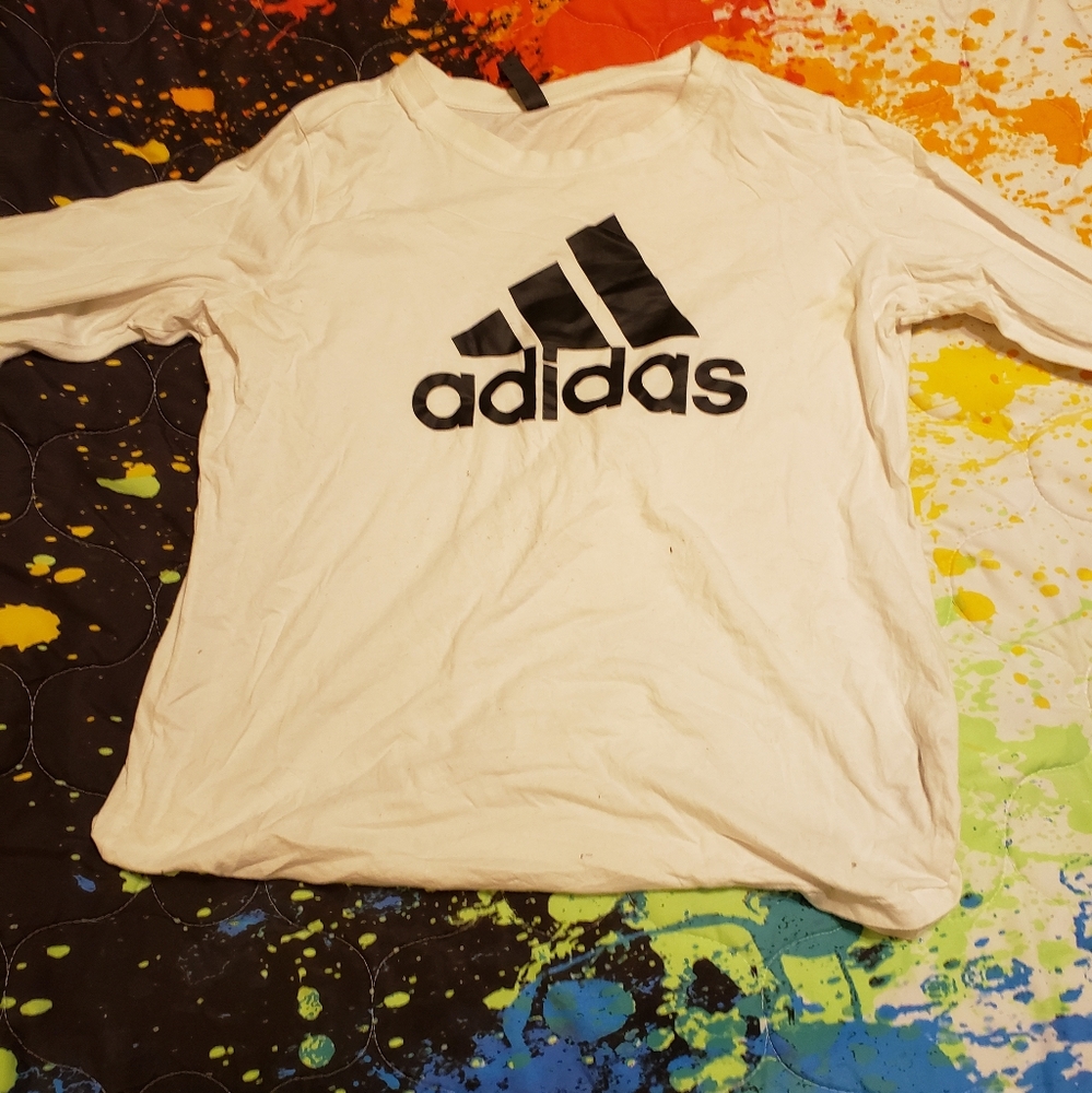 Unisex 1X Black and White Long Sleeve Shirt